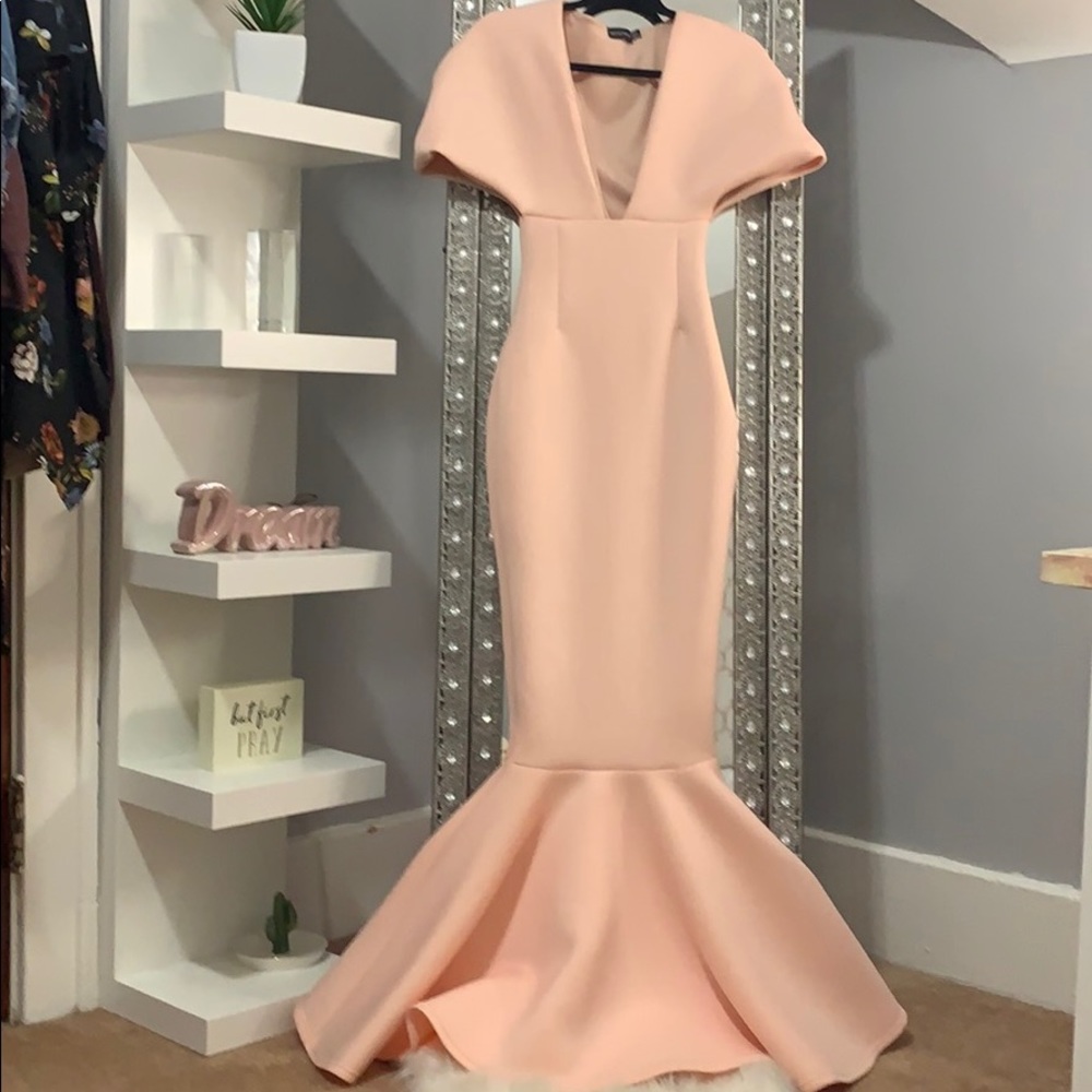 Peach Pink mermaid dress